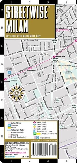 Front cover_Streetwise Milan Map