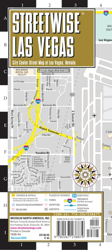 Streetwise Las Vegas Map: Laminated City Center Map of Las Vegas, Nevada