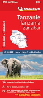 Front cover_Michelin Tanzania Zanzibar Road and Tourist Map 810