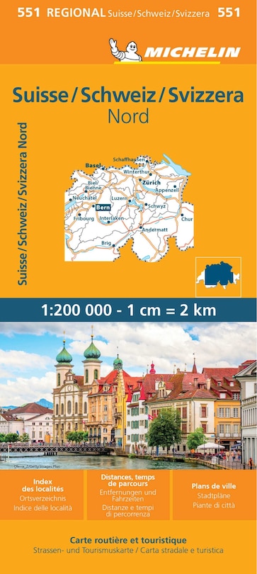 Front cover_Michelin Switzerland: North Map 551