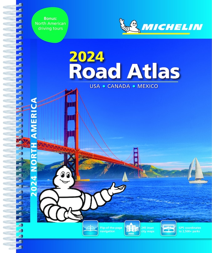 Michelin North America Road Atlas 2024 USA CANADA MEXICO Indigo