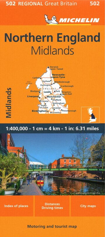 Front cover_Michelin Map Great Britain: England North & The Midlands 502