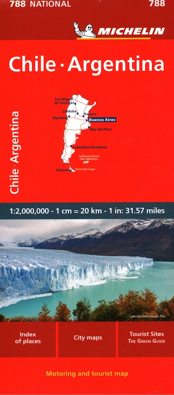 Front cover_Michelin Chile Argentina Motoring and Tourist Map No. 788