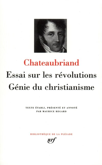 Front cover_Essai sur les révolutions ; Génie du christianisme