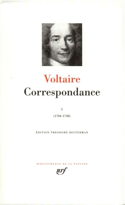 Couverture_Correspondance, Vol. 1. Décembre 1704-décembre 1738
