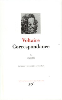 Couverture_Correspondance, Vol. 10. Octobre 1769-juin 1772