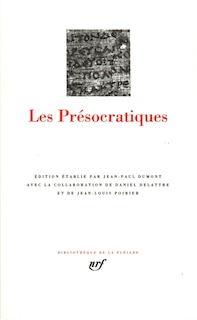 Front cover_Les Pr&eacute;socratiques