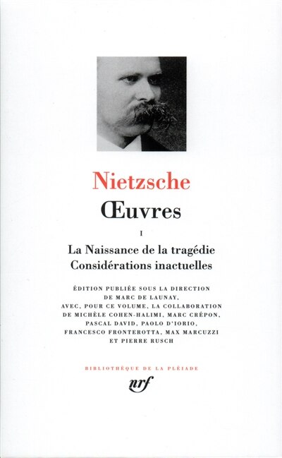 Couverture_La naissance de la tragédie ; Considérations inactuelles