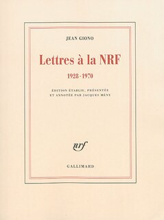 Front cover_Lettres à la NRF