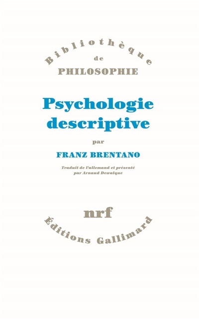 Front cover_Psychologie descriptive