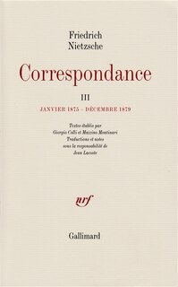 Couverture_Correspondance, Vol. 3. Janvier 1875-décembre 1879