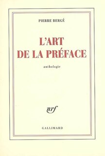 Couverture_L'art de la préface
