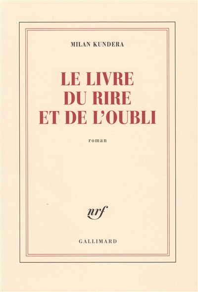 Front cover_Le livre du rire et de l'oubli
