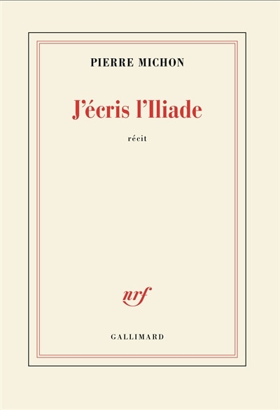 Front cover_J'ÉCRIS L'ILIADE