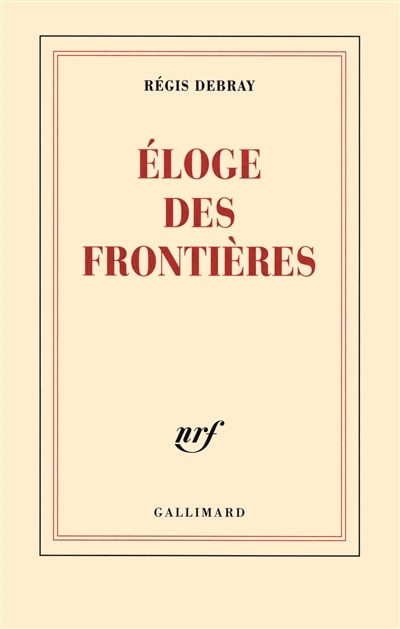 Front cover_Eloge des fronti&egrave;res