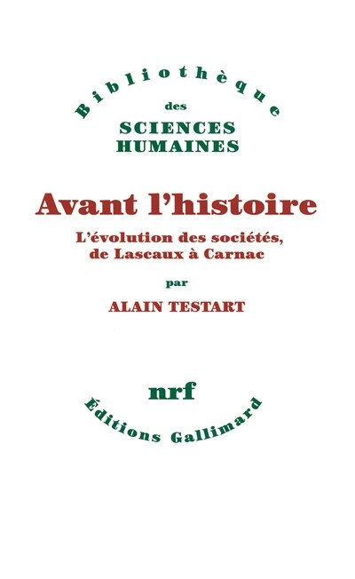 Front cover_Avant l'histoire : l'évolution des sociétés, de Lascaux à Carnac