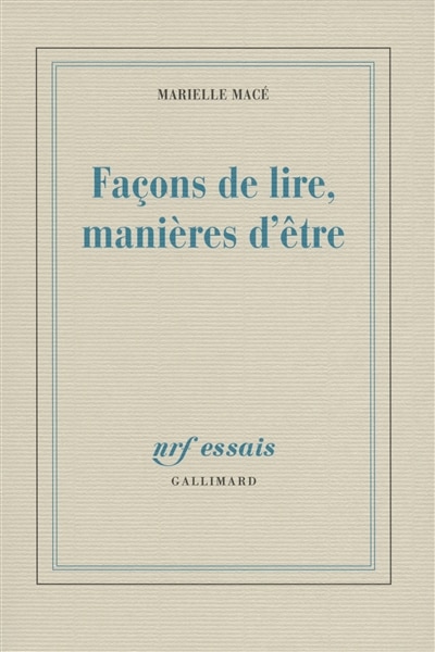 Front cover_Façons de lire, manières d'être