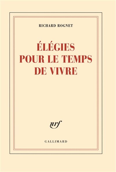 Front cover_El&eacute;gies pour le temps de vivre