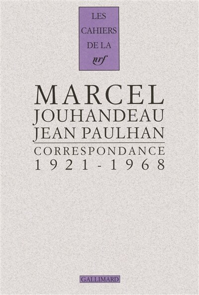 Front cover_Correspondance : 1921-1968