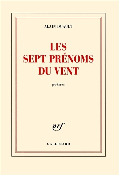 Front cover_Les sept prénoms du vent : poèmes