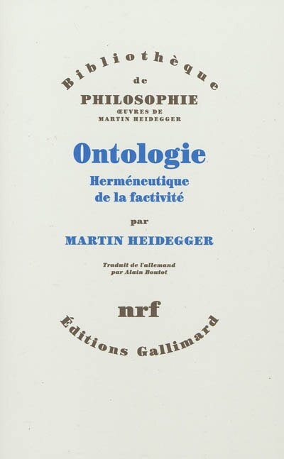 Front cover_Ontologie : herméneutique de la factivité
