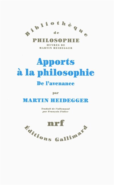 Front cover_Apports à la philosophie