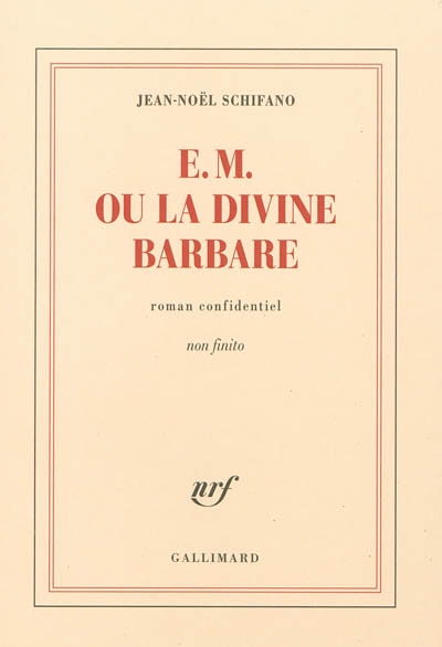 Front cover_E.M. ou La divine barbare