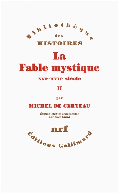 Couverture_La fable mystique (XVIe-XVIIe si&egrave;cle), Vol. 2