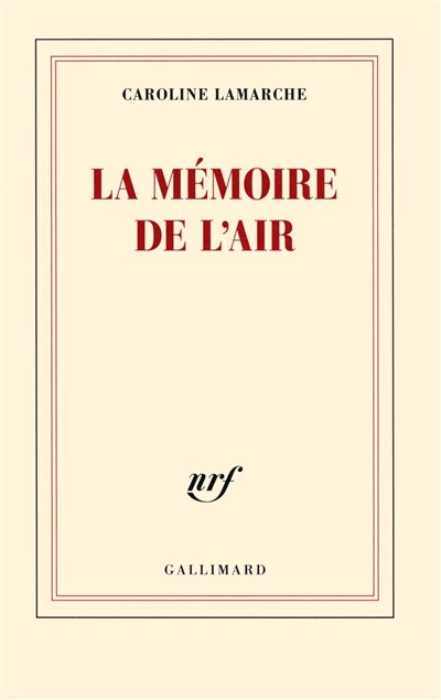 Front cover_La mémoire de l'air