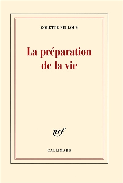 Front cover_La préparation de la vie