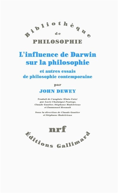 Couverture_L' influence de Darwin sur la philosophie