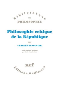 Front cover_Philosophie critique de la République
