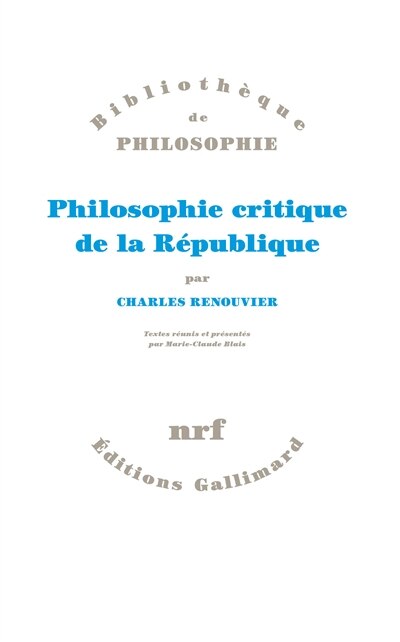 Front cover_Philosophie critique de la République
