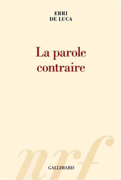 Front cover_La parole contraire