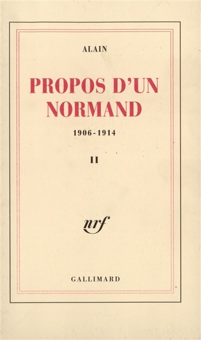 Couverture_Propos d'un normand : 1906-1914, Vol. 2