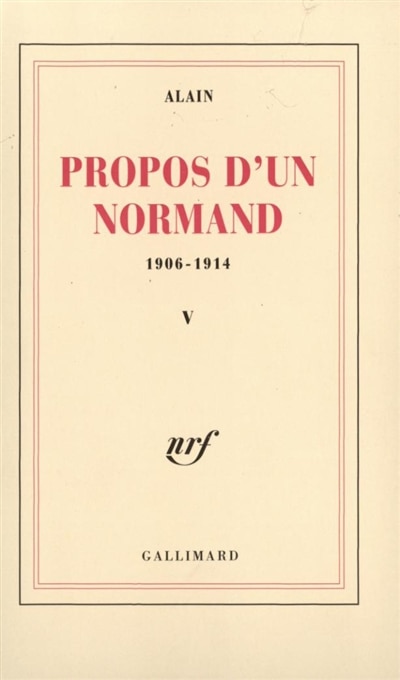Couverture_Propos d'un normand : 1906-1914, Vol. 5. 1913-1914