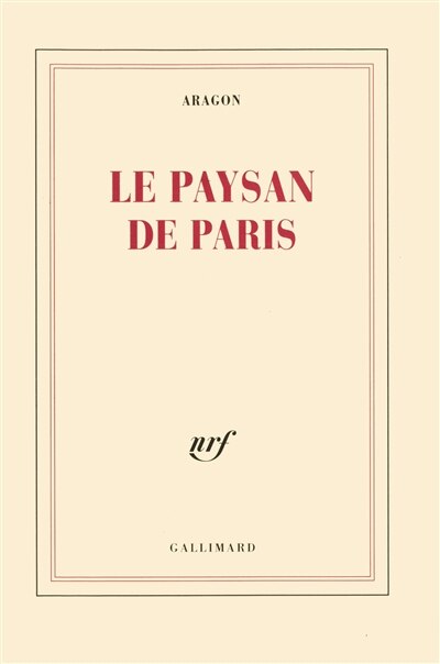 Couverture_Le paysan de Paris