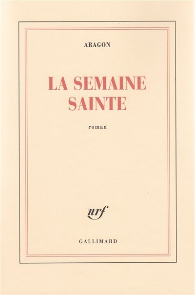 Front cover_La Semaine sainte