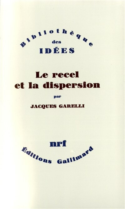 Front cover_Le Recel et la dispersion : essai sur le champ de lecture poétique