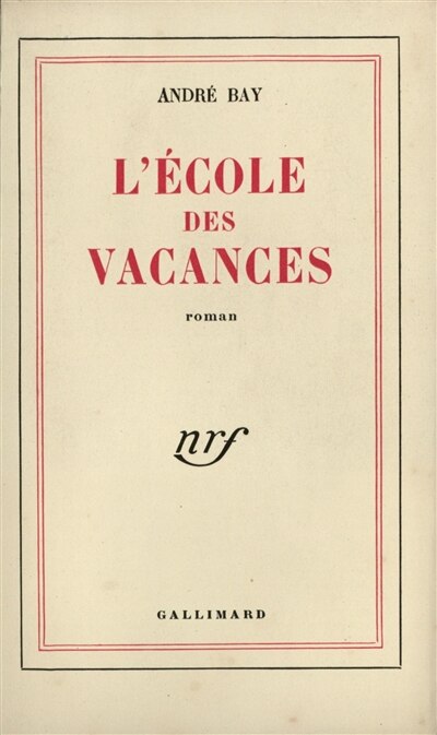 Front cover_L'&eacute;cole des vacances