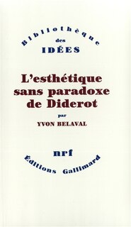 Front cover_L'esthétique sans paradoxe de Diderot