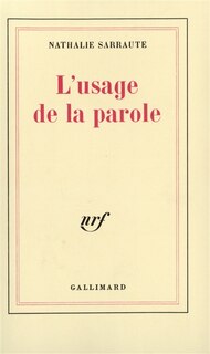 Couverture_L'Usage de la parole