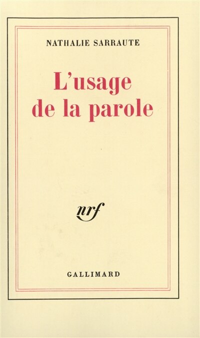 Couverture_L'Usage de la parole