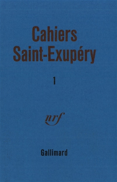 Front cover_Cahiers Saint Exupéry, n°1