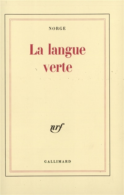 Front cover_La langue verte : charabias et verdures