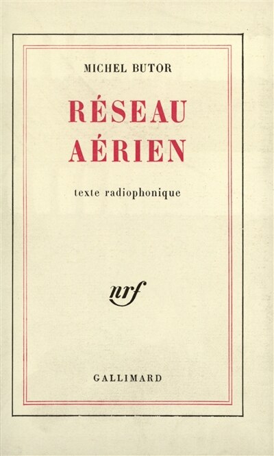 Front cover_Réseau aérien : pièce radiophonique