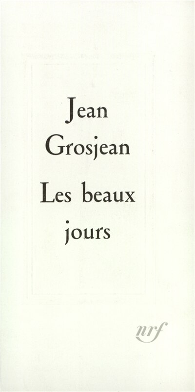 Front cover_Les Beaux Jours