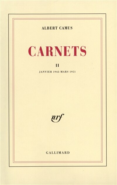 Couverture_Carnets, Vol. 2. Janvier 1942-mars 1951