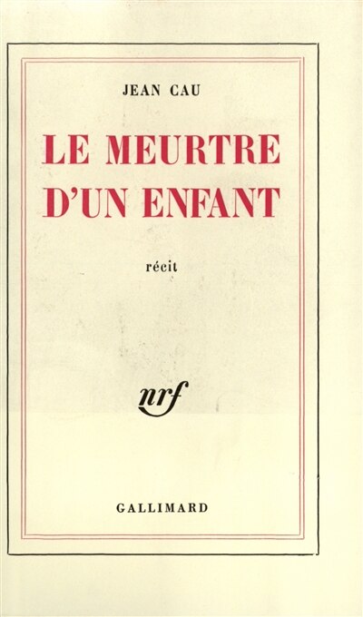 Front cover_Le Meurtre d'un enfant