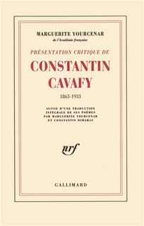 Front cover_Présentation critique de Constantin Cavafy, 1863-1933 ; Poèmes
